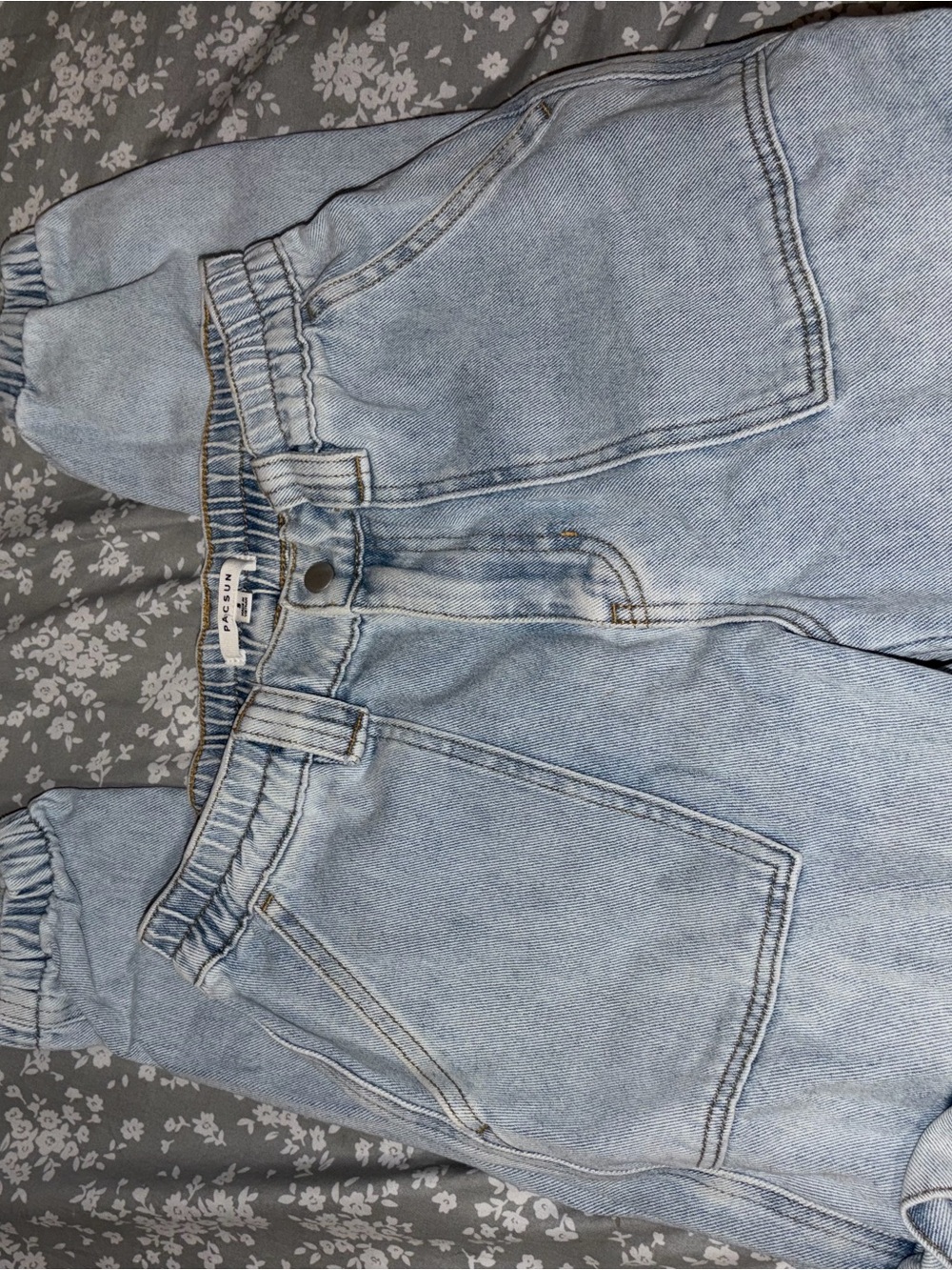 Light Blue Denim Jogger Pants pacsun